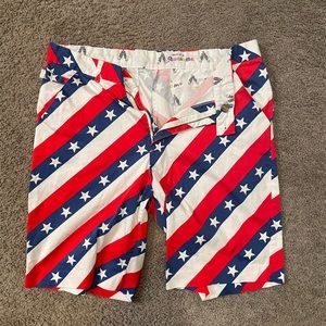 Royal & Awesome Mens 38 4th of July style shorts